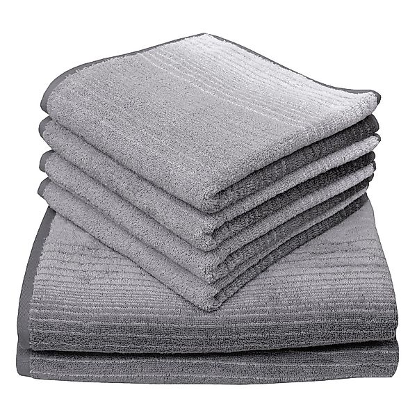 Dyckhoff Handtuch Colori Grau 50 x 100 cm günstig online kaufen