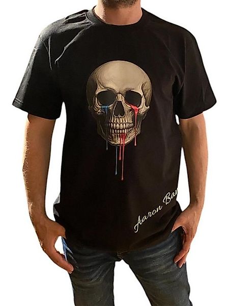 Aaron Bane Kurzarmshirt Soul Split Skull Shirt Schwarz T-Shirt Totenkopf Fa günstig online kaufen