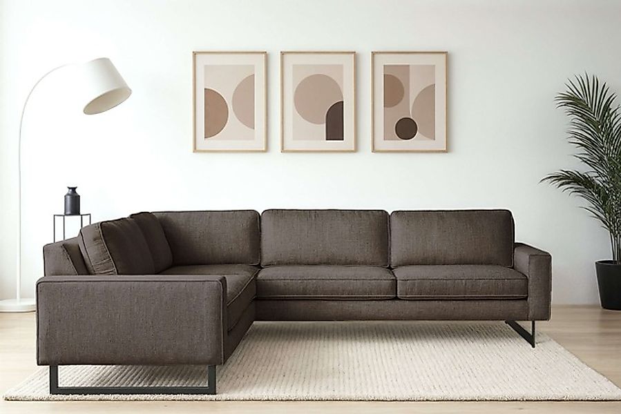 PLACES OF STYLE Ecksofa »Pinto, XXL, 250/290 cm, langer Schenkel, Ottomane« günstig online kaufen