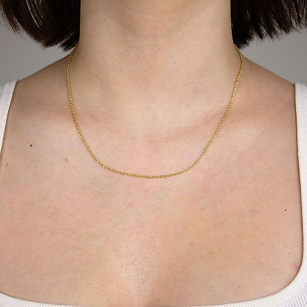 HOPLO Goldkette Goldkette Ankerkette Länge 36cm günstig online kaufen