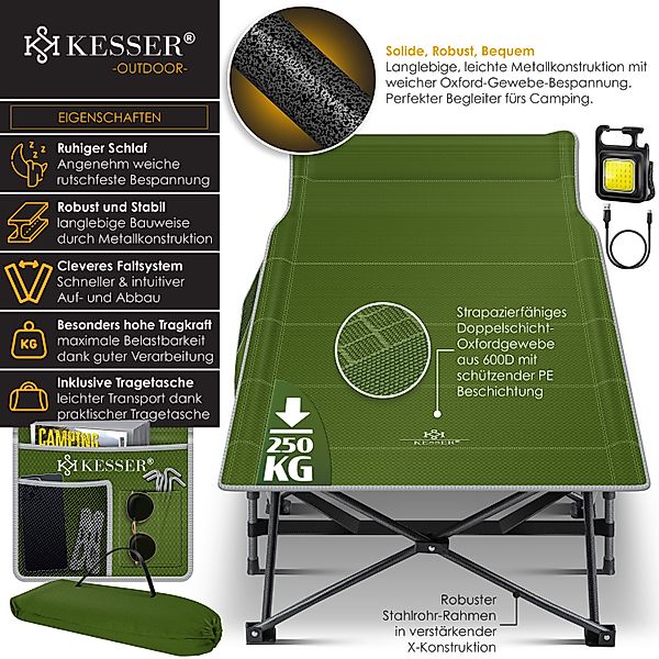 KESSER Campingliege Campingbett Feldbett Klappbar Klappbett günstig online kaufen