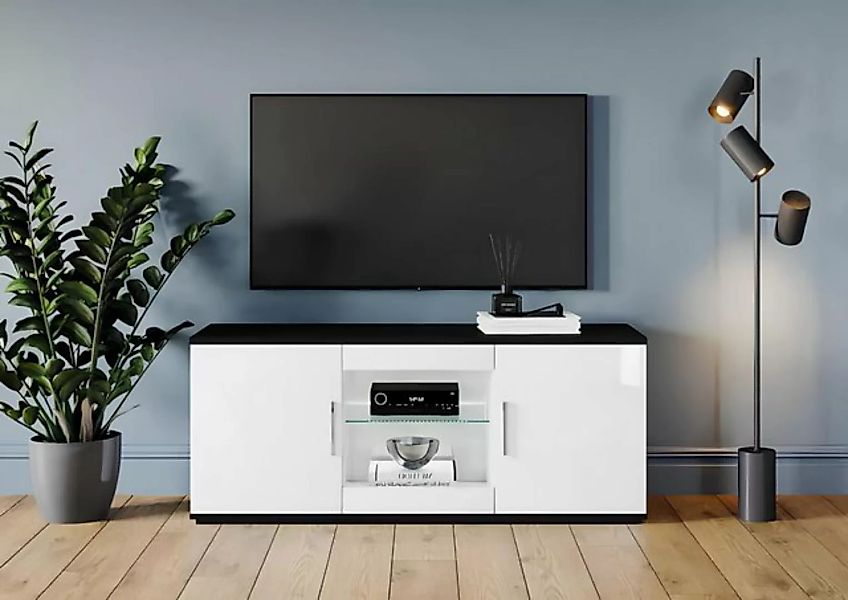 JVmoebel TV-Schrank Fernsehschrank TV Ständer Sideboard mit LED Beleuchtet günstig online kaufen