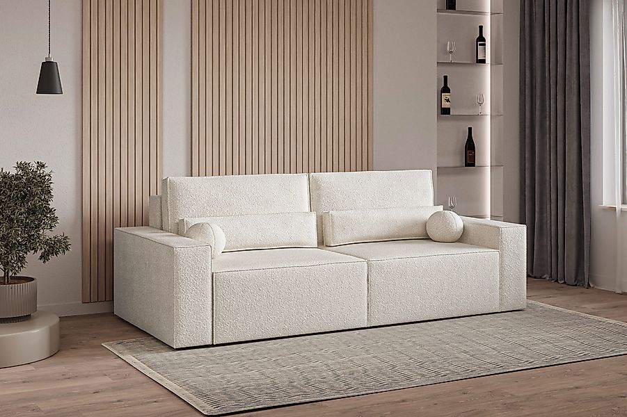 MOEBLO Sofa Denver mini aus Bouclé, günstig online kaufen