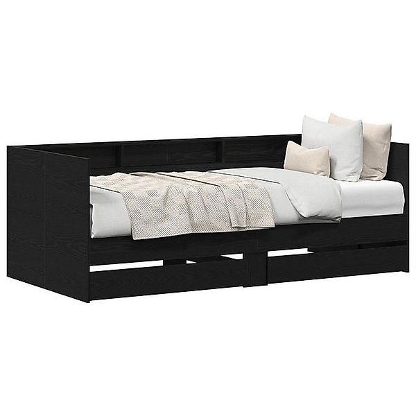 vidaXL Bett Schwarzes Eichen-Tagesbett mit Schubladen Schwarze Eiche (1-tlg günstig online kaufen