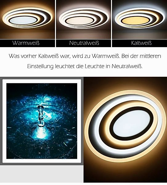 Euroton LED Deckenleuchte LED Deckenleuchte Deckenlampe günstig online kaufen