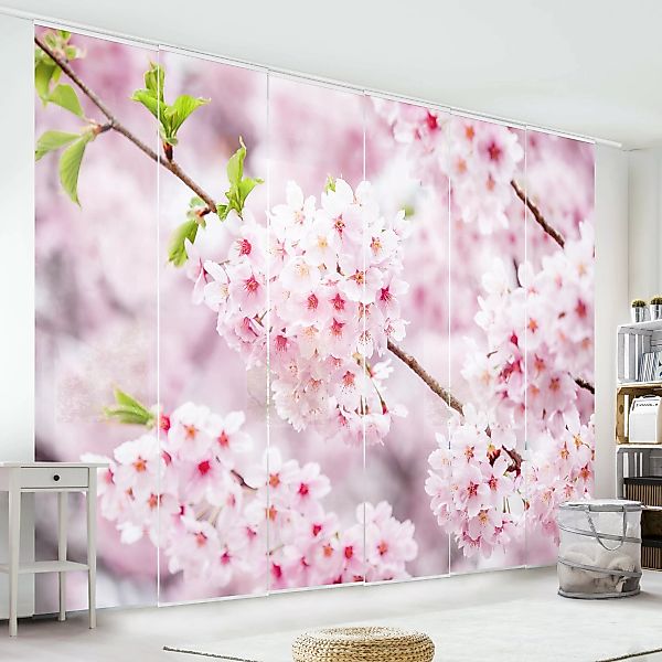 Schiebegardine Japanische Kirschblüte günstig online kaufen