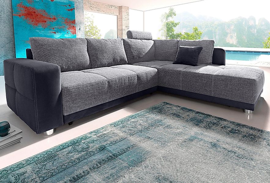 Jockenhöfer Gruppe Ecksofa "Orlando L-Form" mit Bettfunktion, Bettkasten un günstig online kaufen