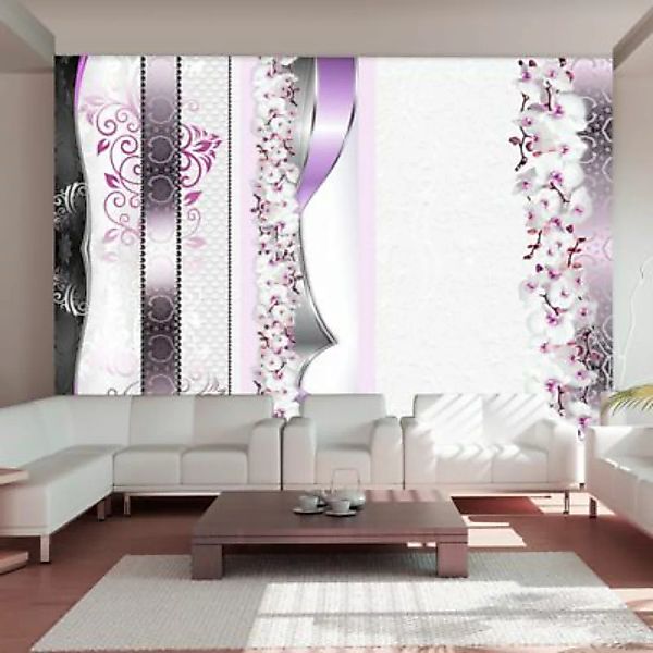 artgeist Fototapete Parade of orchids in violet mehrfarbig Gr. 150 x 105 günstig online kaufen