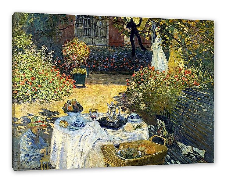 Pixxprint Leinwandbild Claude Monet - Die Mittagsmahlzeit, Claude Monet - D günstig online kaufen