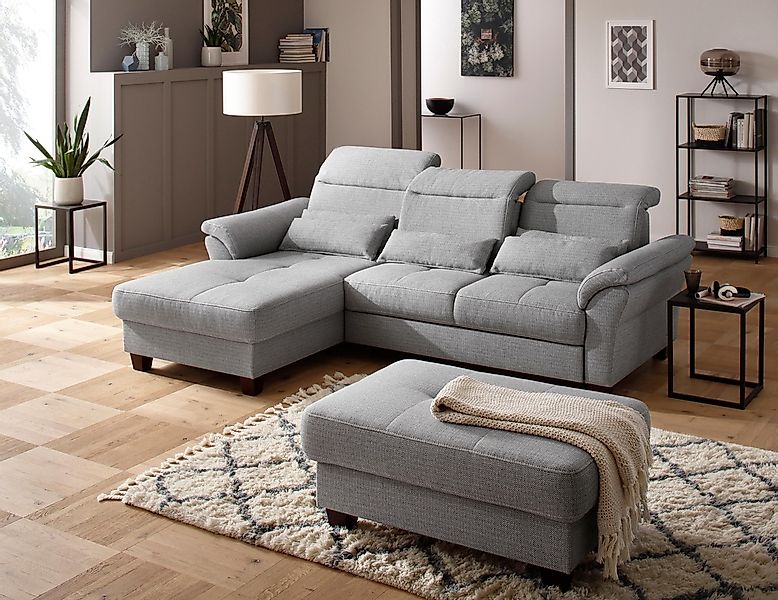 Home affaire Ecksofa »Solvei L-Form«, mit Recamierenabschluß und Sitztiefen günstig online kaufen