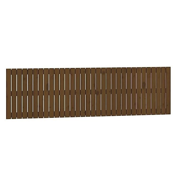 vidaXL Bett, Wand-Kopfteil Honigbraun 204x3x60 cm Massivholz Kiefer günstig online kaufen