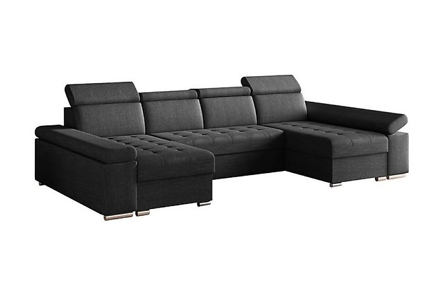 MOEBLO Wohnlandschaft LUKA U, Couch für Wohnzimmer Schlafsofa Sofa verstell günstig online kaufen