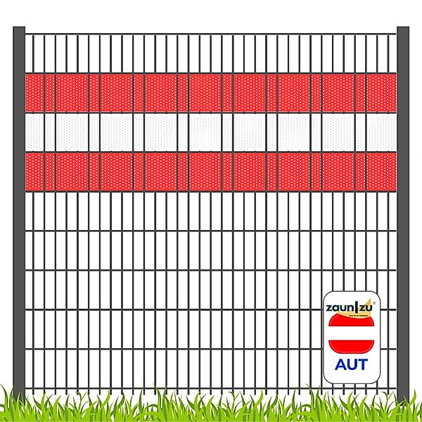 zaunzu Sichtschutz Österreich für Doppelstabmatten Volle Streifenbreite GEL günstig online kaufen