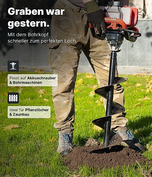 NEMAXX Erdbohrer Bodenbohrer Pflanzbohrer Kopf für günstig online kaufen
