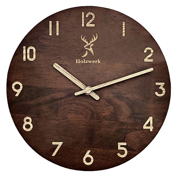Holzwerk Wanduhr Designer vintage Loft Quarzwanduhr günstig online kaufen