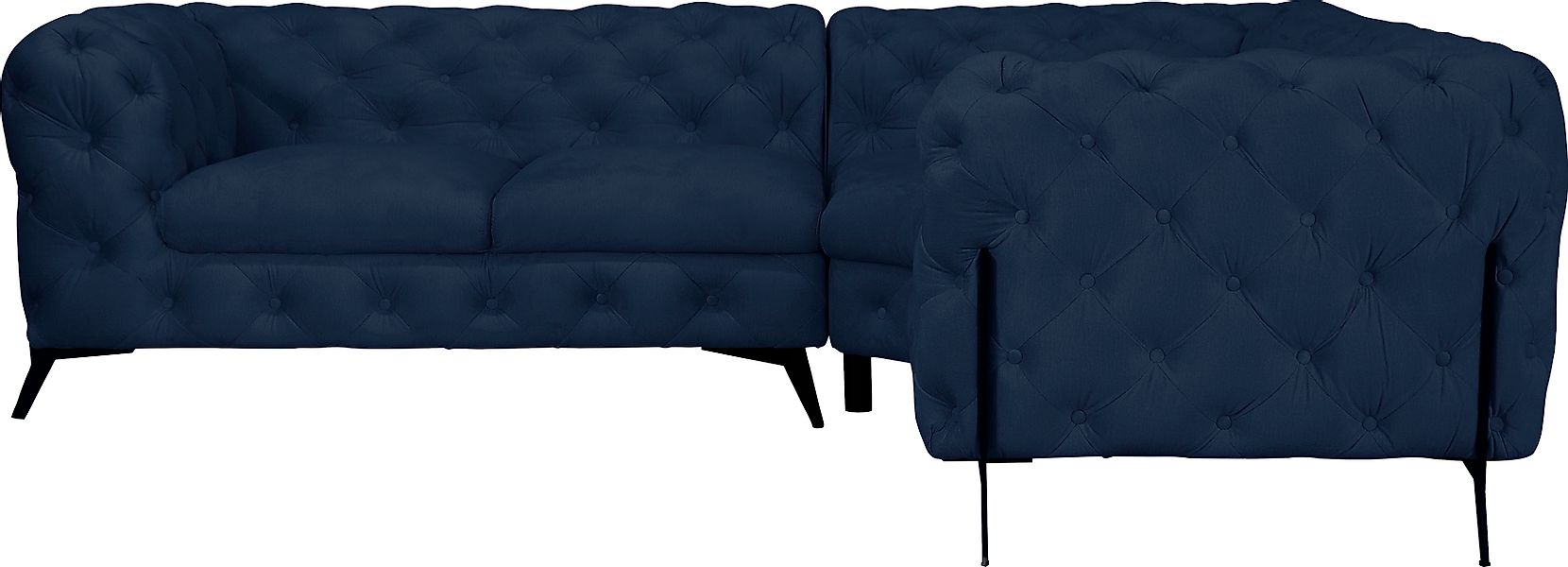 Home affaire Chesterfield-Sofa »Amaury L-Form« moderne Chersterfield-Optik, günstig online kaufen