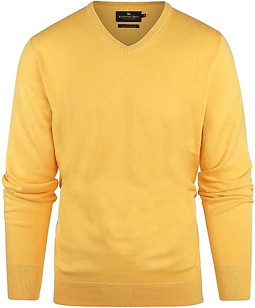 Steppin' Out Pullover Cashmere V-Ausschnitt Gelb - Größe 3XL günstig online kaufen