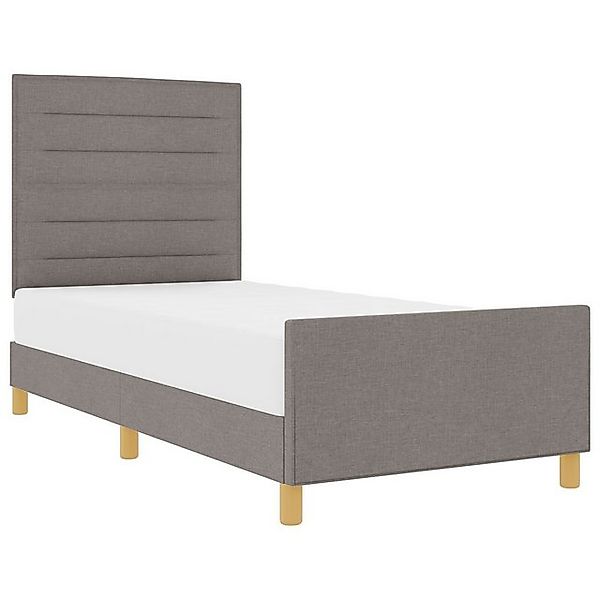 vidaXL Bett Taupe Stoffbettgestell 90x200 cm (1-tlg) günstig online kaufen
