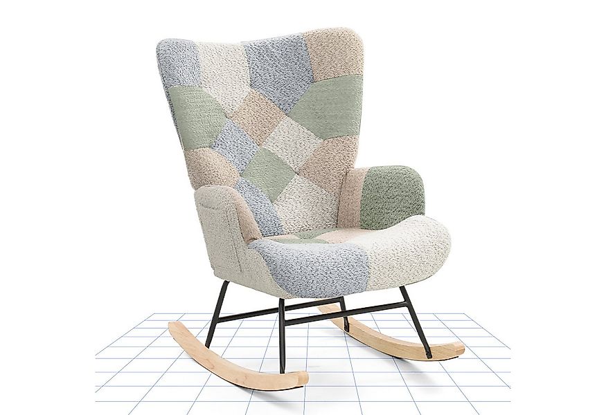 FLEXISPOT Schaukelstuhl mit Hoher Rückenlehne & Fußstütze, Relaxsessel, Sch günstig online kaufen