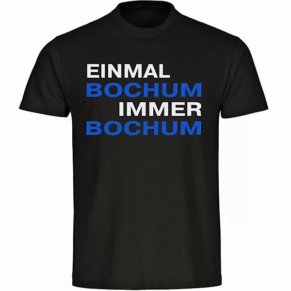 multifanshop T-Shirt Herren Bochum - Einmal Immer - Männer günstig online kaufen