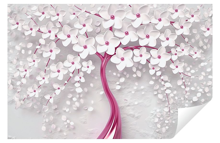 Wallarena Fototapete 3D EFFEKT Blumen Baum günstig online kaufen