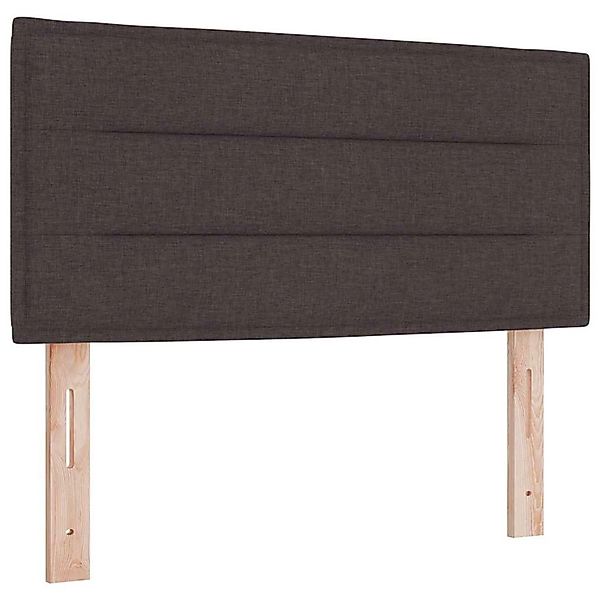 vidaXL LED Kopfteil mit LED-Streifenleuchten Dunkelbraun 90 cm Stoff 333797 günstig online kaufen