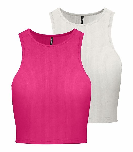 ONLY Crop-Top "ONLBELIA S/L CROP TOP CS JRS 2PACK", (Packung, 2 tlg.) günstig online kaufen