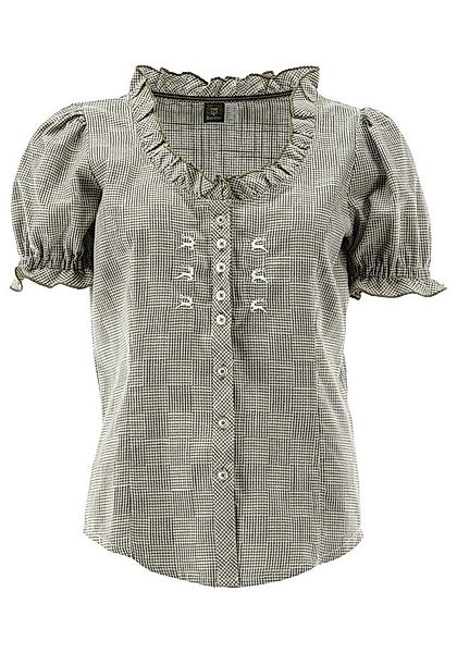 OS Trachten Trachtenbluse Yomira Tailliert, Rundhalsausschnitt, 1/2-Arm, Rü günstig online kaufen