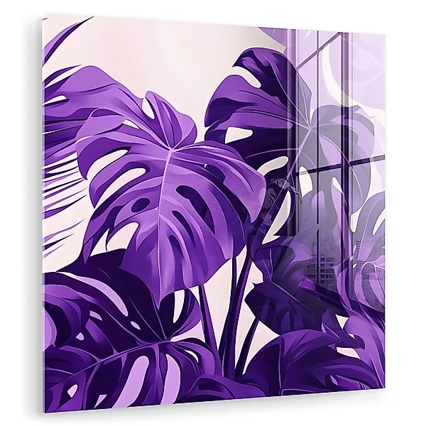 MuchoWow Acrylglasbild Blätter - Lila - günstig online kaufen