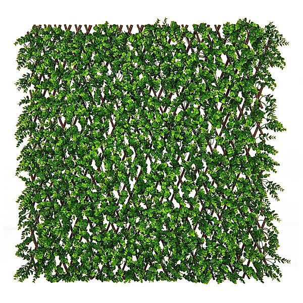 Kunstpflanze, COSTWAY, Pflanzenwand mit Eukalyptus-Blättern 180x90cm günstig online kaufen