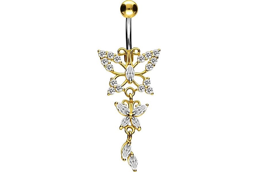 PIERCINGLINE Bauchnabelpiercing Titan Bananabell mit 925er Silber-Design SC günstig online kaufen