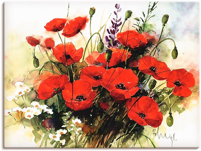 Artland Wandbild "Blumen Zusammenstellung III" 1 Stk. tlg. als Leinwandbild günstig online kaufen