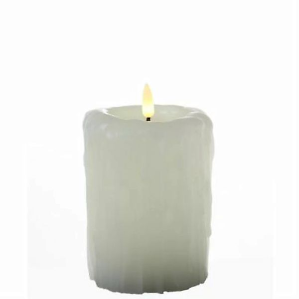 MARELIDA LED Kerze mit Wachstropfen Kirchenkerze H: 13,5cm creme günstig online kaufen
