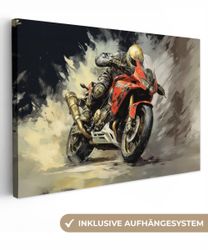 OneMillionCanvasses® Leinwandbild Motorrad - Fahrrad - günstig online kaufen