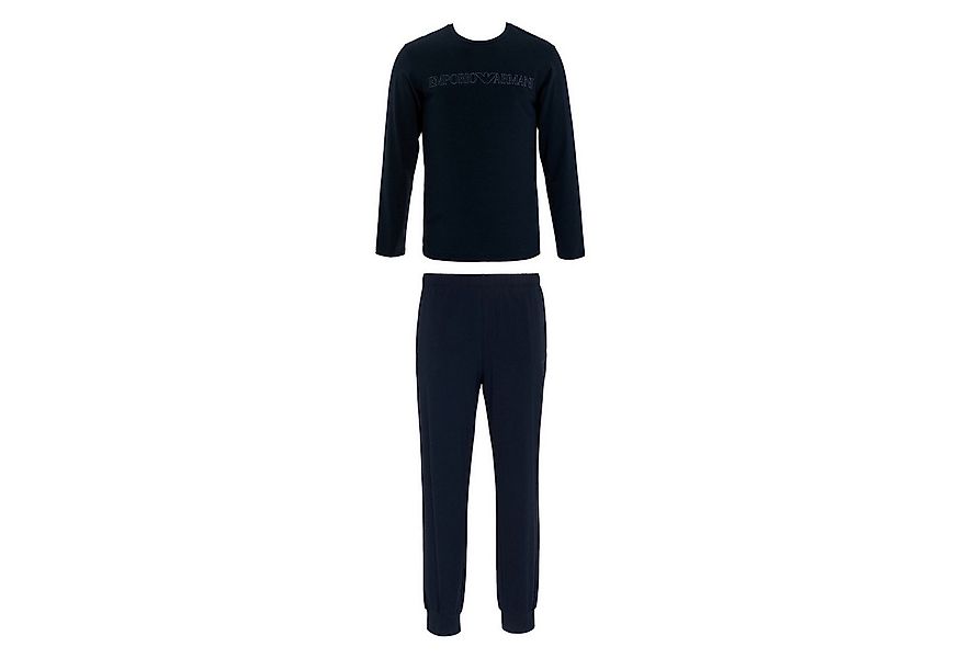 Emporio Armani Schlafanzug Pyjama (2 tlg) mit Markenschriftzug auf dem Ober günstig online kaufen