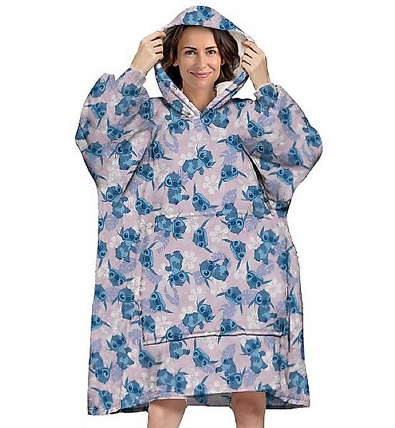 Lilo & Stitch Poncho - Bequemer Überwurf mit Kapuze für Erwachsene in Einhe günstig online kaufen