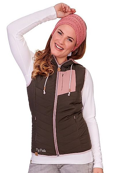 Piz Palü Trachtenweste Steppweste Damen - BIBURG - oliv/rosa günstig online kaufen