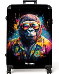 NoBoringSuitcases.com© Hartschalen-Trolley Gorilla mit Hawaii-Bluse 77 günstig online kaufen