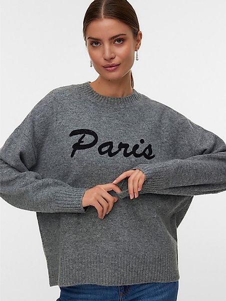 Vero Moda Strickpullover VMBOOM LS O-NECK TEXT PULLOVER NOOS günstig online kaufen