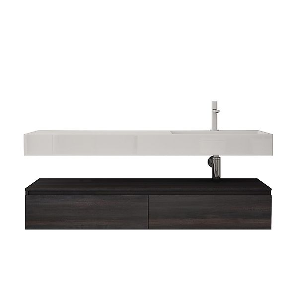 doporro Badmöbel-Set Waschtisch mit Unterschrank 150cm günstig online kaufen