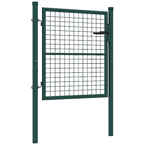 Outsunny Gartentor aus Stahl 97 x 150 cm Gartentor mit Schloss, Schlüsseln günstig online kaufen