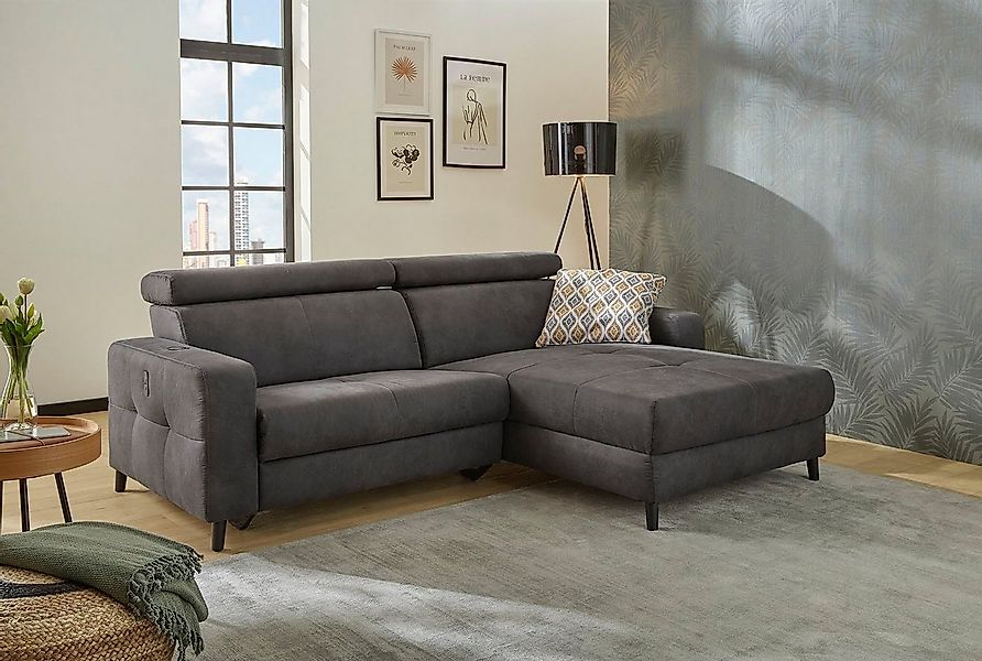 Jockenhöfer Gruppe Ecksofa Doppio L-Form mit elektromotorischer Relaxfunkti günstig online kaufen