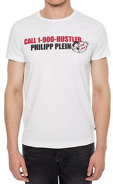 PHILIPP PLEIN T-Shirt Platinum Cut Round Neck Statement Shirt Saumnähte mit günstig online kaufen