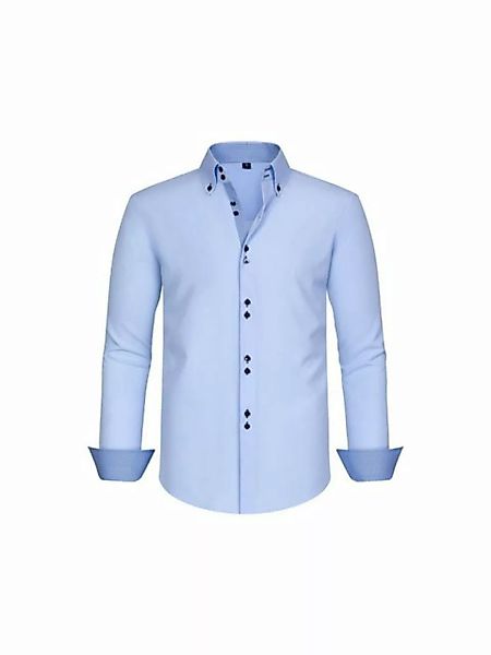 KIKI Businesshemd Herren Hemd Regular Fit Langarm Businesshemd elastiscer M günstig online kaufen