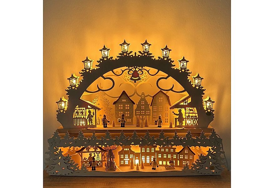 SAICO Original LED Lichterbogen Schwibbogen "Altstädter Weihnachtsmarkt" in günstig online kaufen
