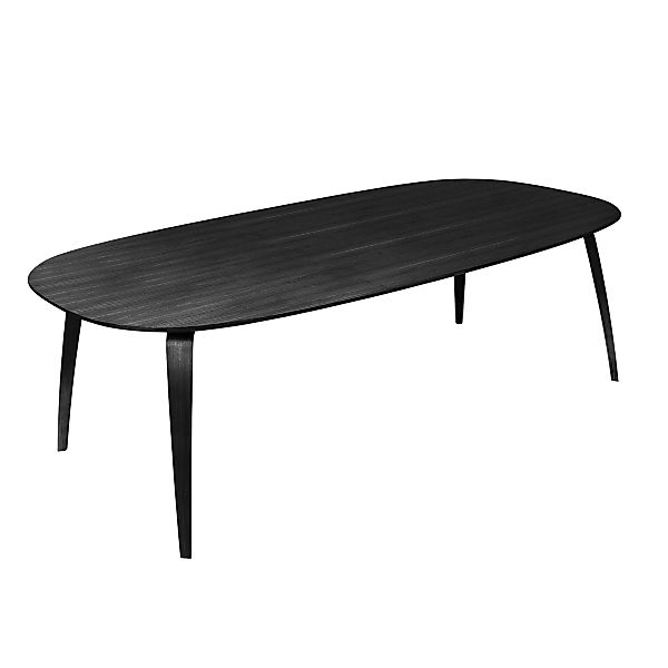 Gubi - Gubi Dining Table Esstisch Elliptisch - schwarz/LxBxH 230x120x72,3cm günstig online kaufen