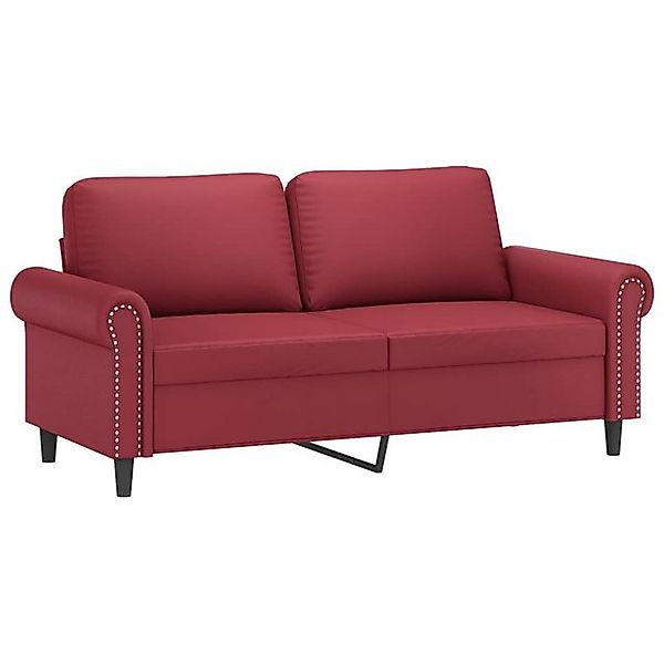 vidaXL Sofa, 2-Sitzer-Sofa Weinrot 140 cm Kunstleder günstig online kaufen