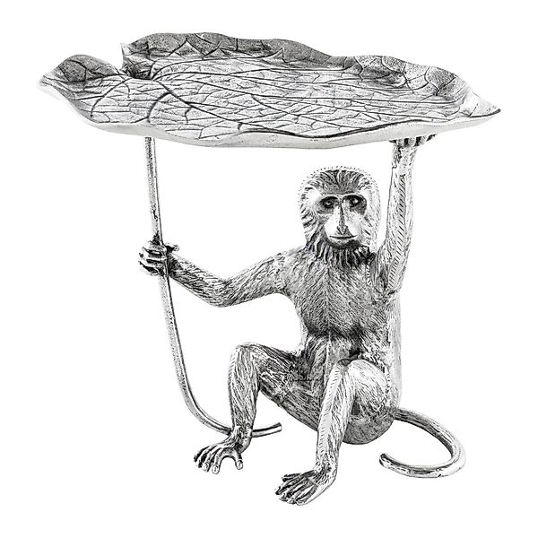 riess-ambiente Beistelltisch WILDLIFE MONKEY 60cm silber günstig online kaufen
