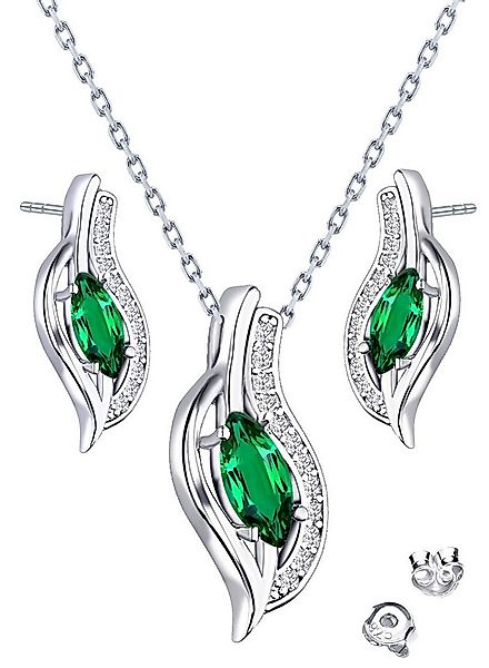 Limana Schmuckset 925 Silber Kette mit Ohrringe Ohrstecker Halskette Anhäng günstig online kaufen
