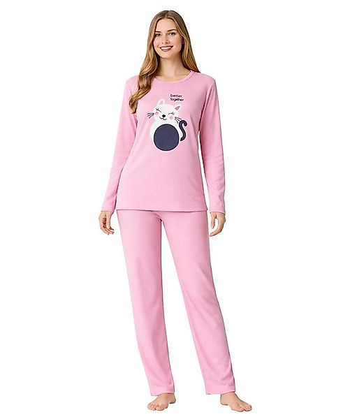 fashionshowcase Schlafanzug Damen Hausanzug - Pyjama aus Baumwolle, Zweitei günstig online kaufen